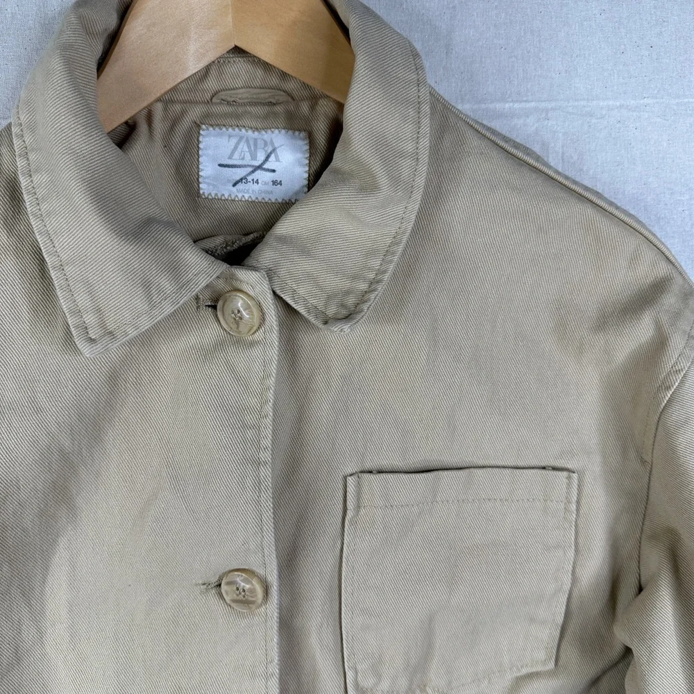 Zara Beige Button-Up Jacket‎